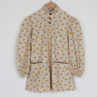 70s Butterfly Print Dress Size 8