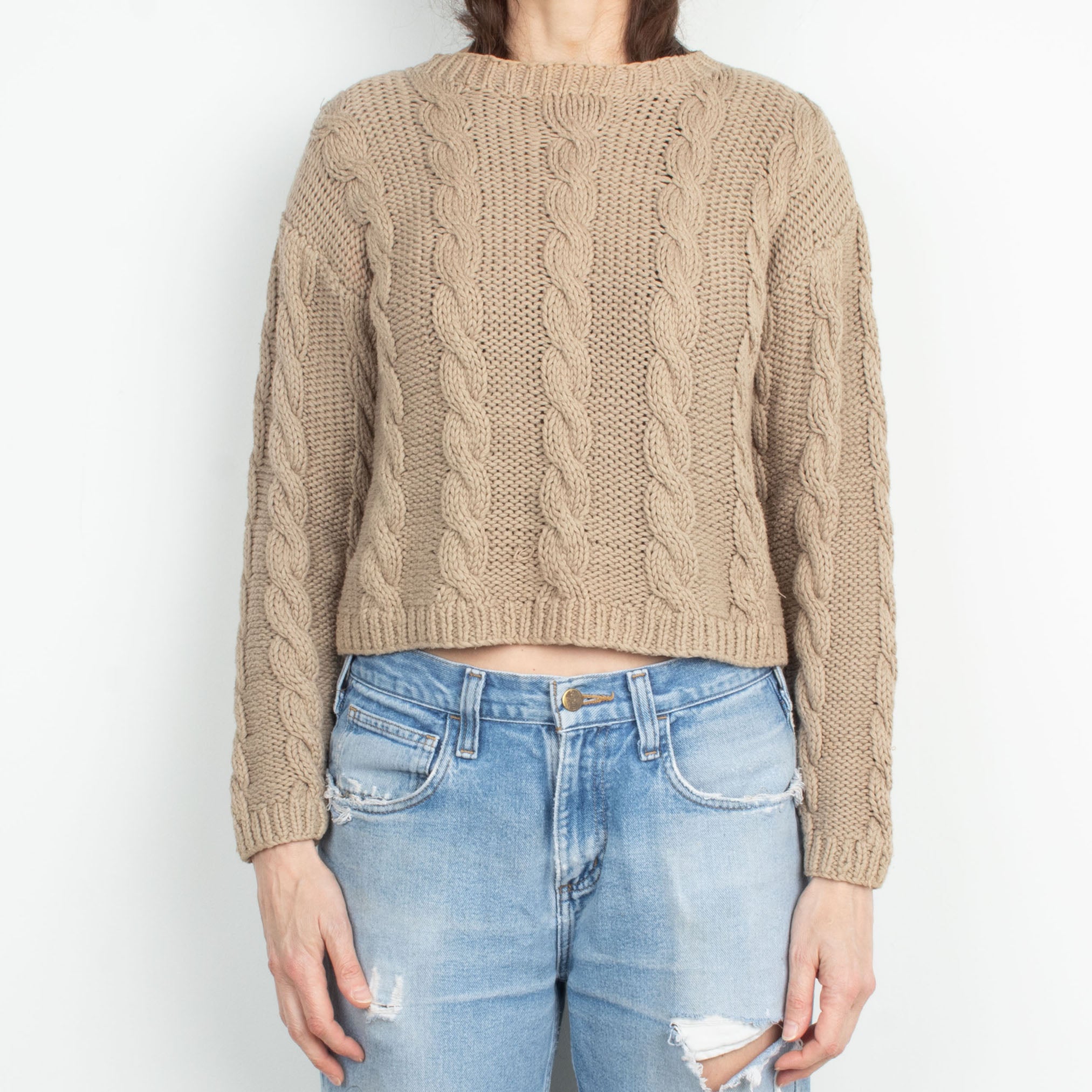 Crop Cotton Cable Knit – maraina