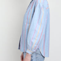 80s Stripe Chambray Cotton Shirt