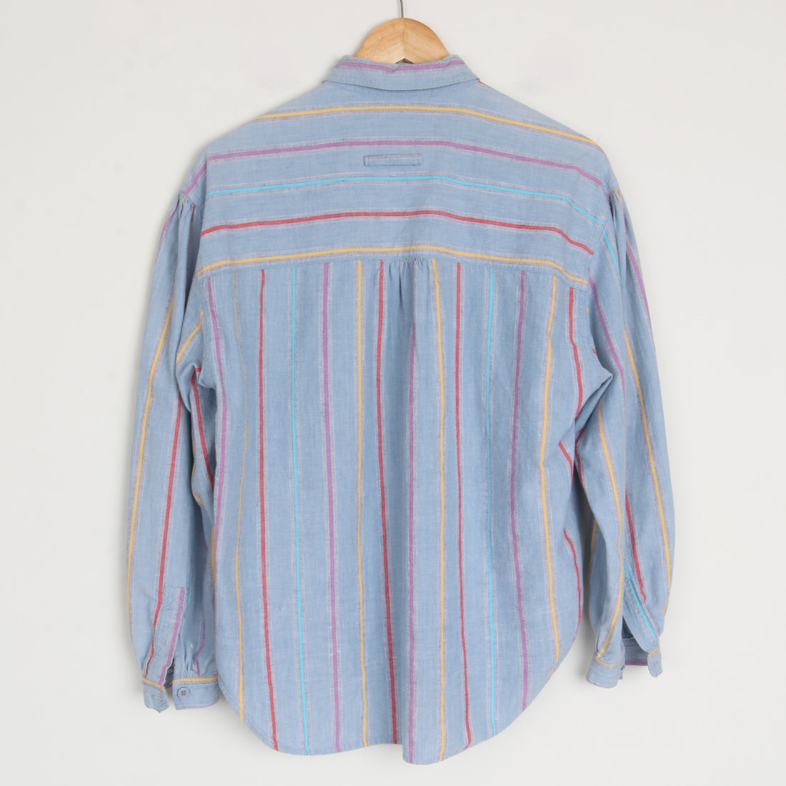 80s Stripe Chambray Cotton Shirt