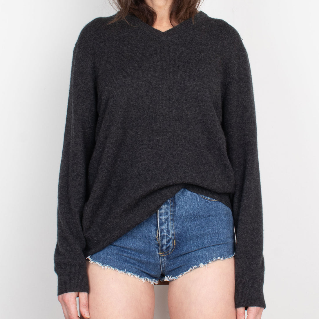 Charcoal Cashmere Sweater