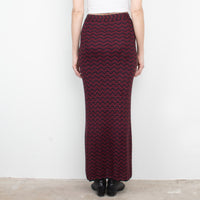 Chevron Knit Maxi Skirt