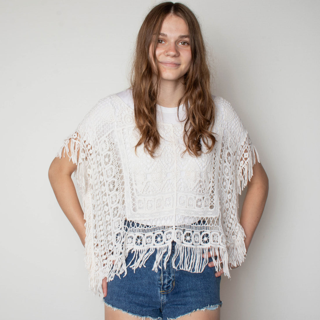 Crochet Cotton Fringe Top