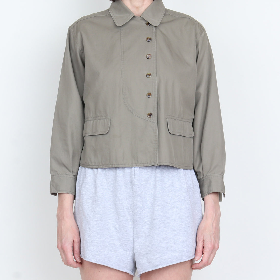 Cropped Wide Shirt Jacket