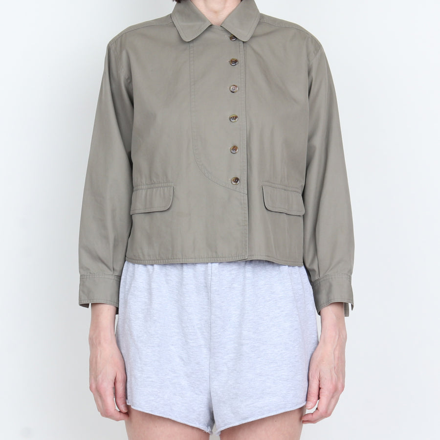 Cropped Wide Shirt Jacket