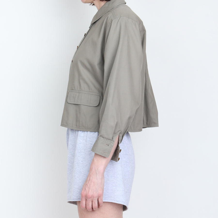 Cropped Wide Shirt Jacket