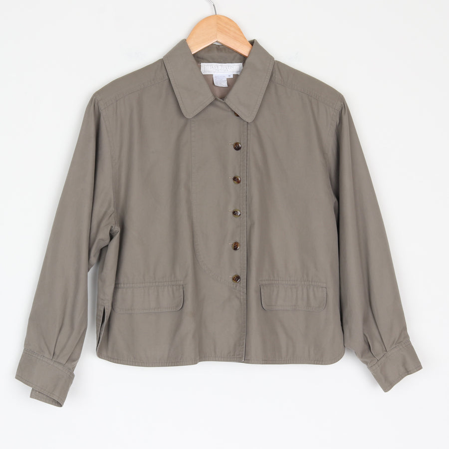 Cropped Wide Shirt Jacket