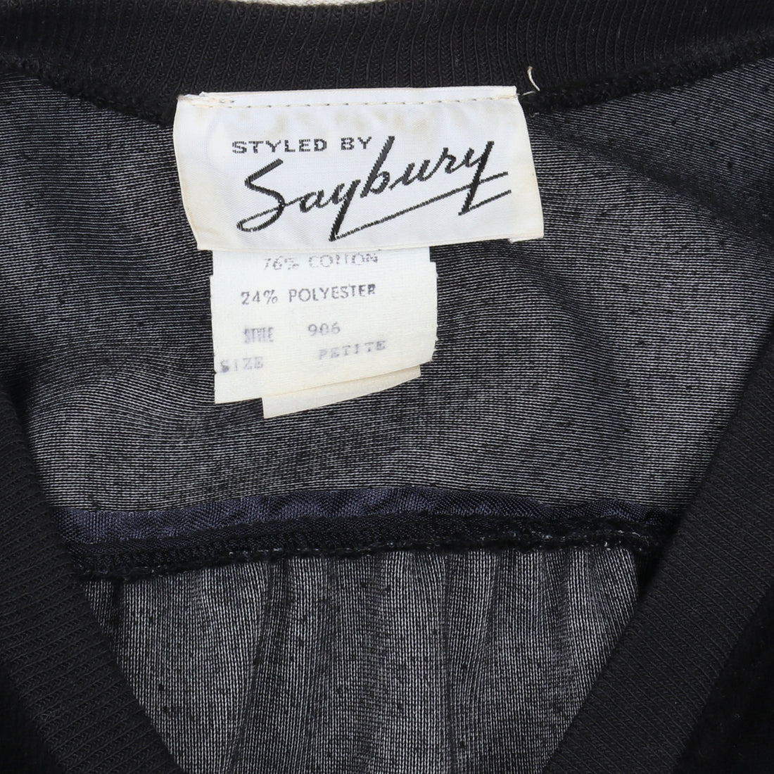 1970s Velour V Neck Crop