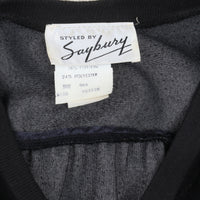 1970s Velour V Neck Crop