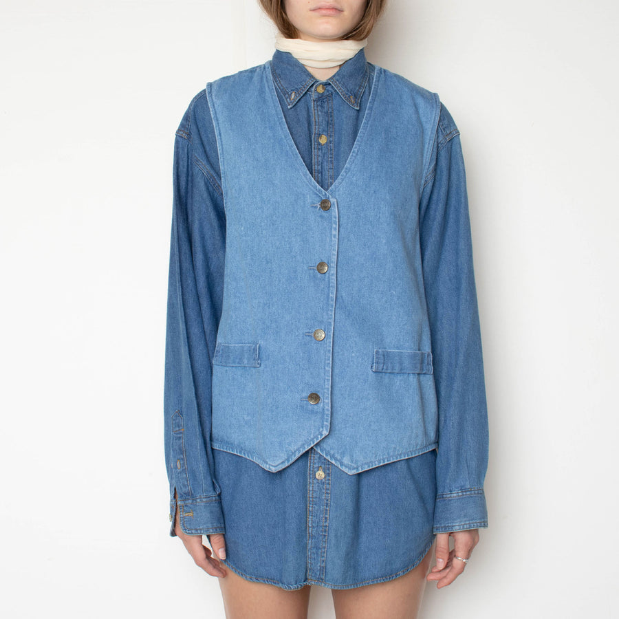 Oversize Denim Vest