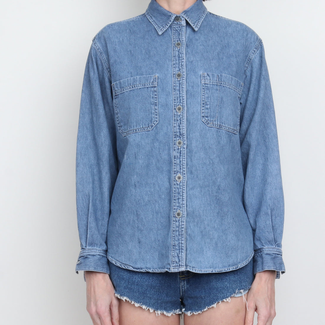 Medium Wash Denim Shirt