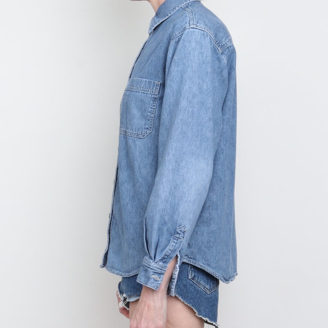 Medium Wash Denim Shirt
