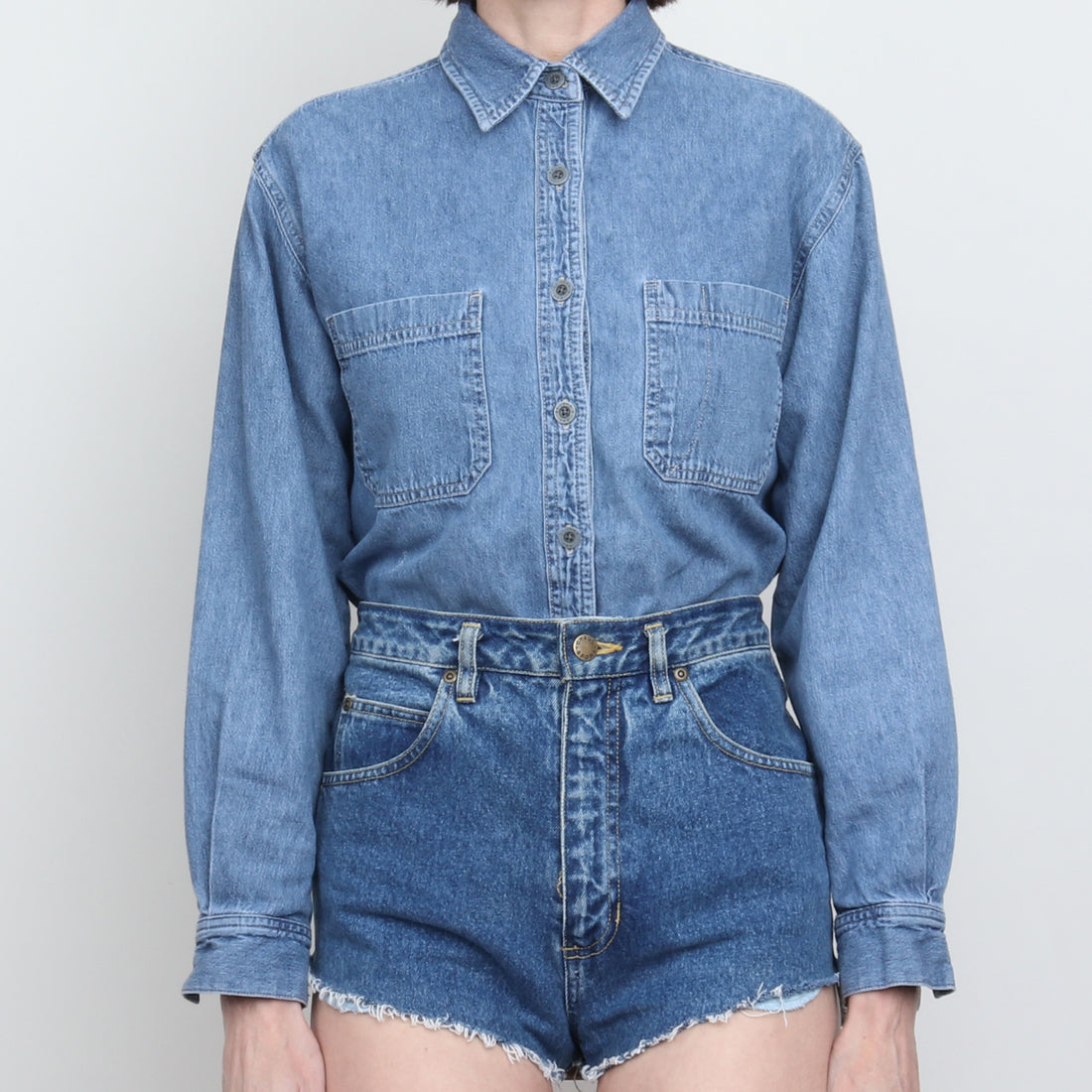 Medium Wash Denim Shirt
