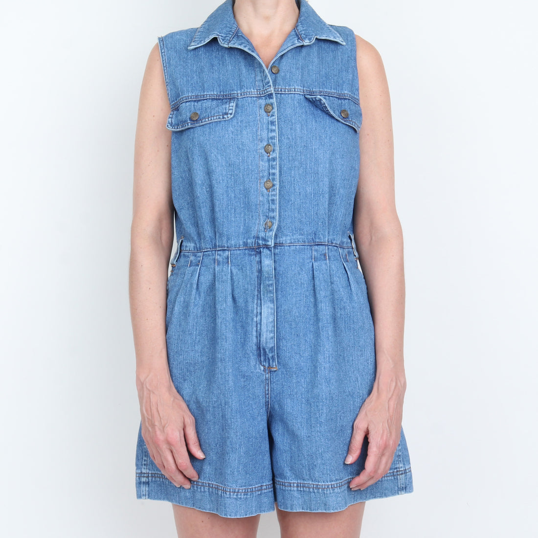 Denim Shorts Romper