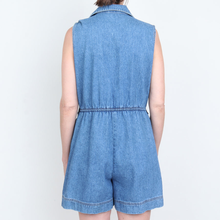 Denim Shorts Romper