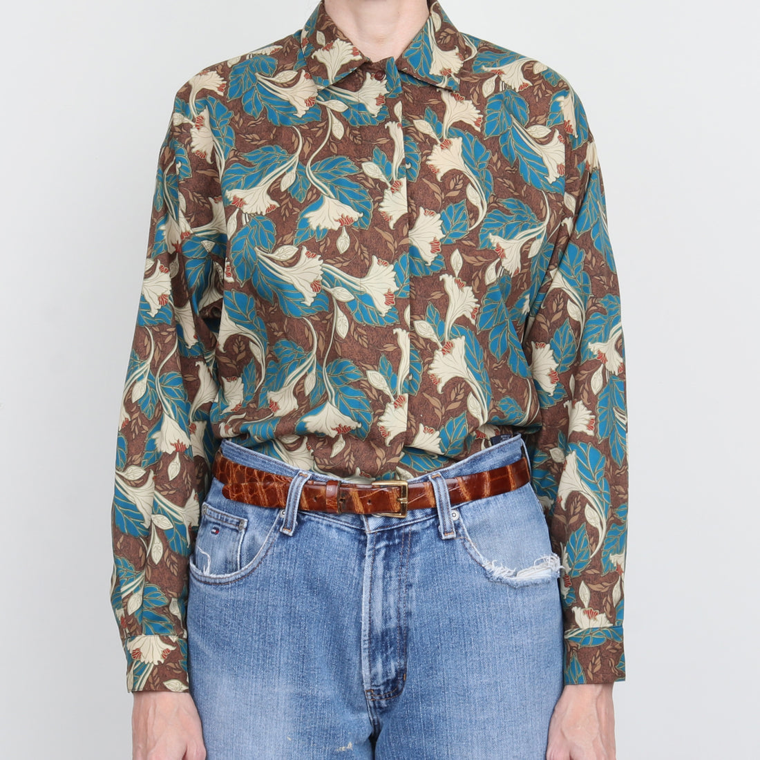 80s Diane Von Furstenberg Printed Blouse