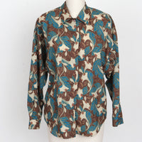 80s Diane Von Furstenberg Printed Blouse