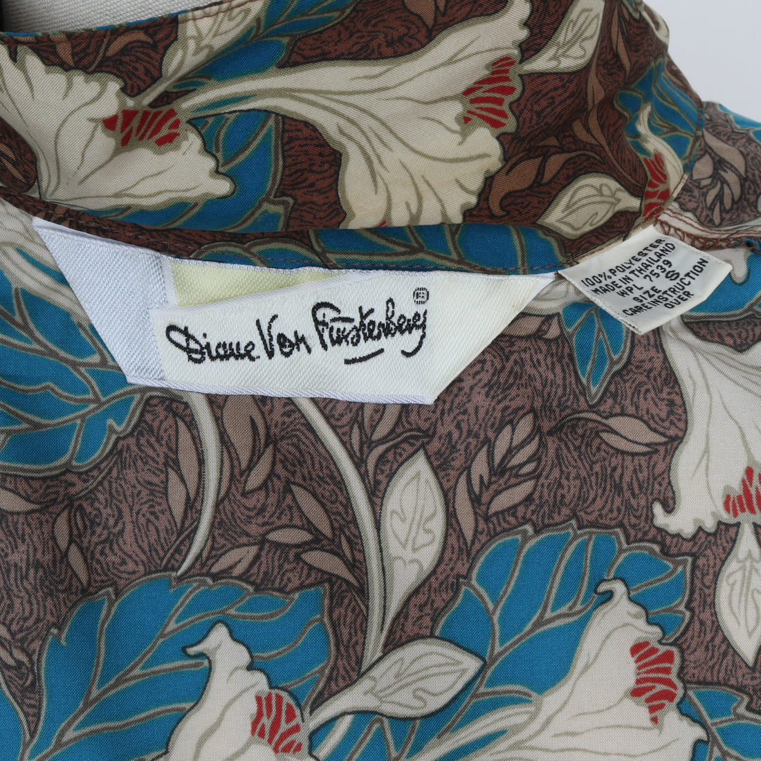 80s Diane Von Furstenberg Printed Blouse