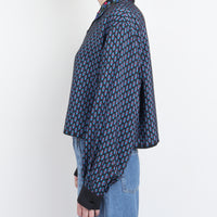 Diane Von Furstenberg Silk Crop Shirt XXL