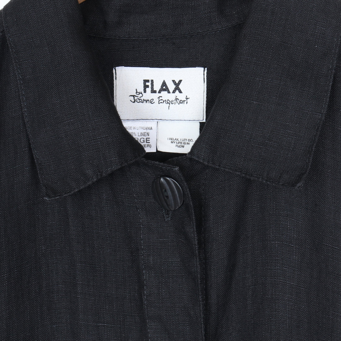 Black Linen Maxi Dress / Duster