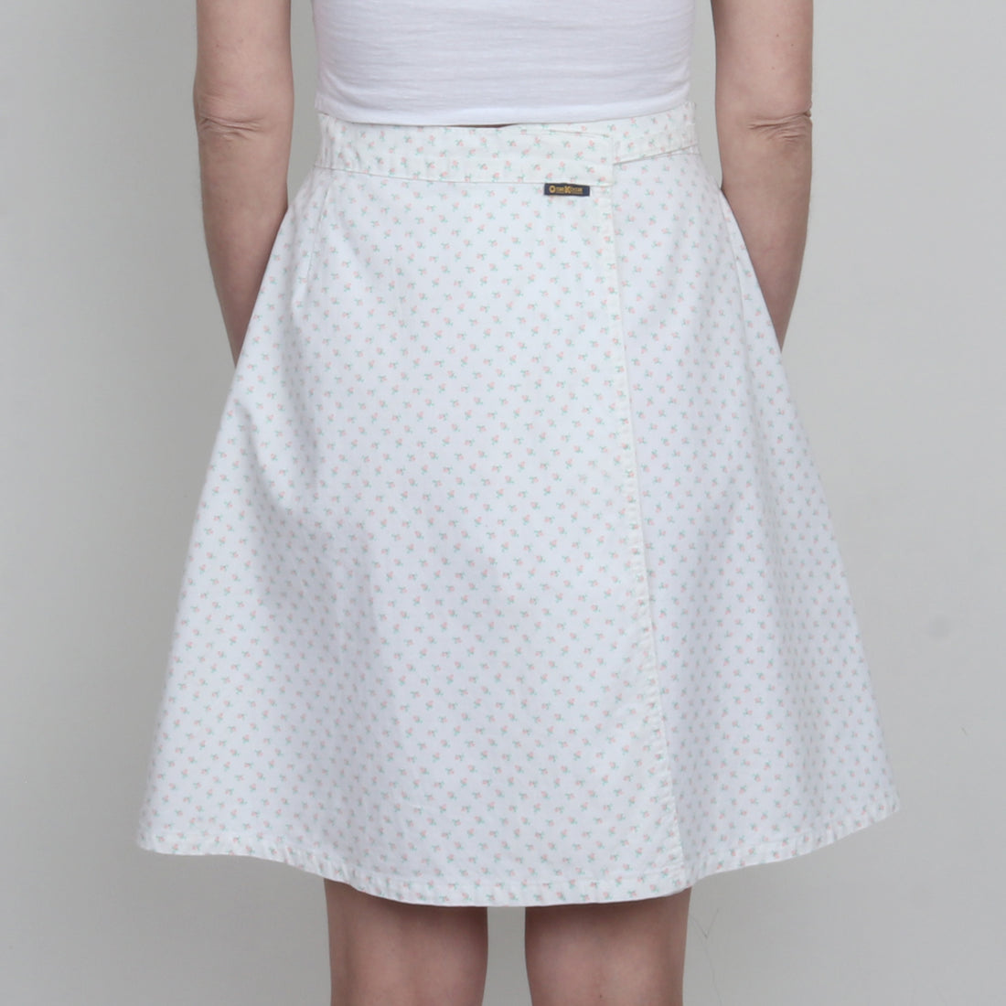 70s Osh Kosh Floral Wrap Skirt M