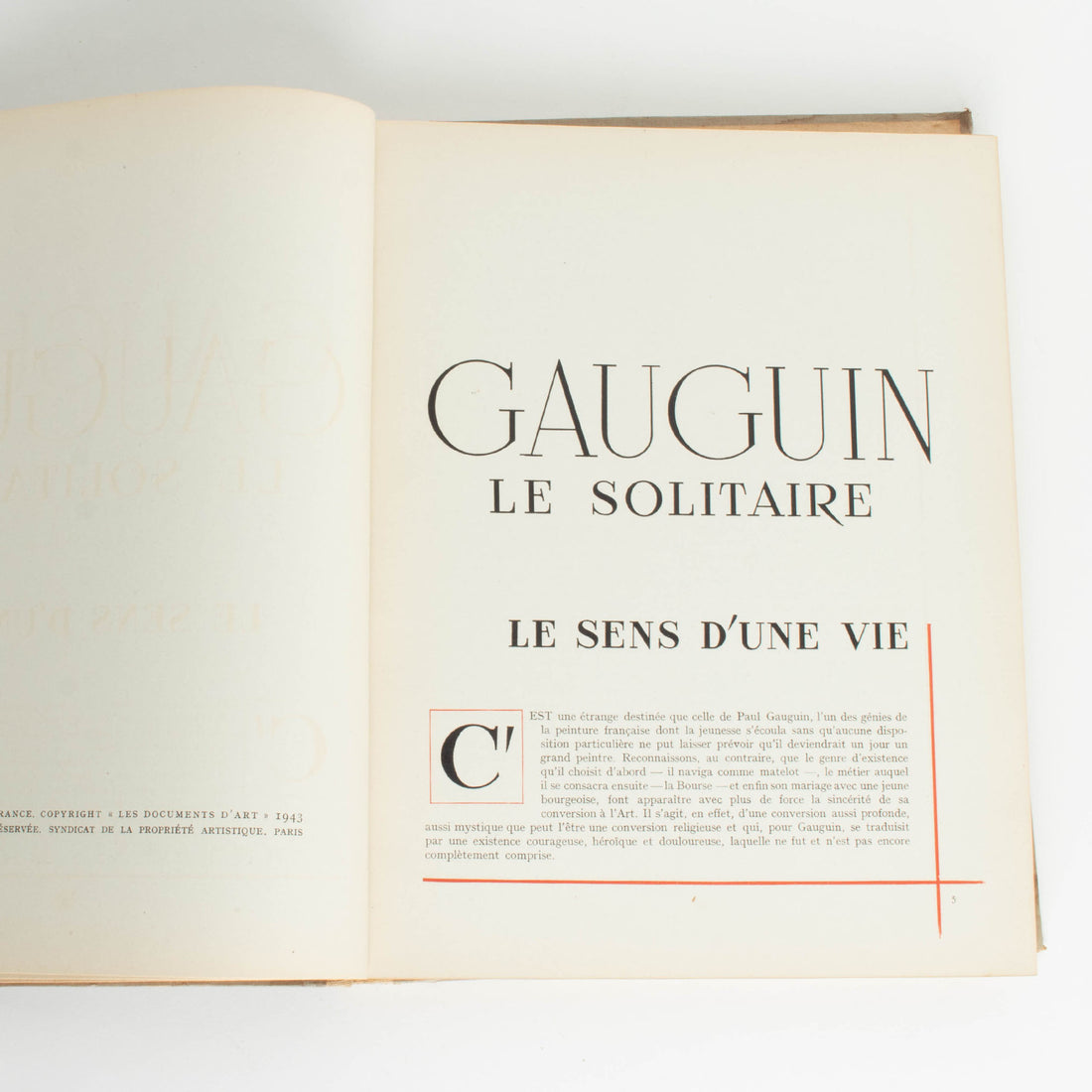 Gauguin 1943 Art Book