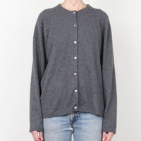 Charcoal Cashmere Cardigan