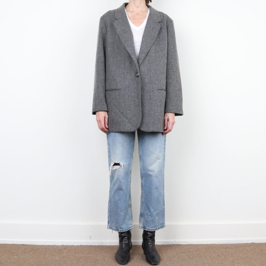 Gray Wool Blazer