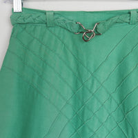 70s Green Corduroy Midi Skirt