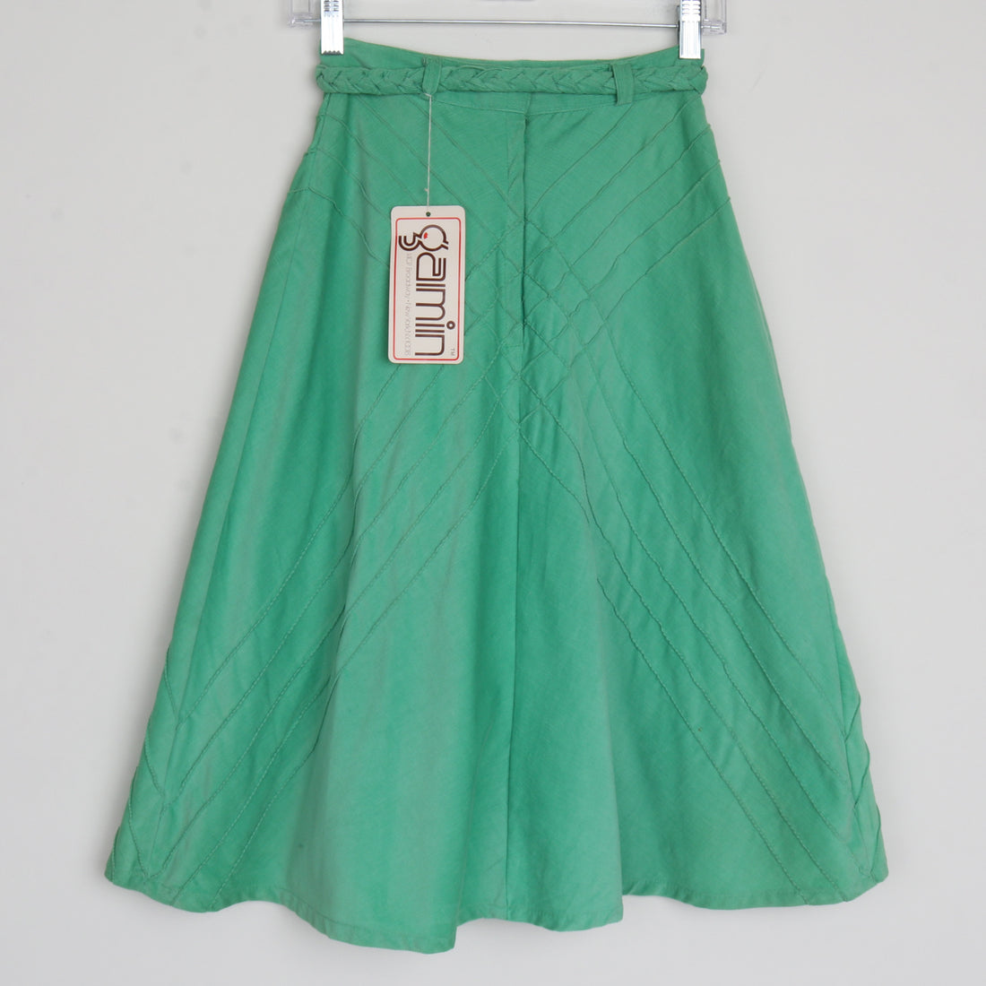 70s Green Corduroy Midi Skirt