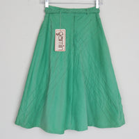 70s Green Corduroy Midi Skirt