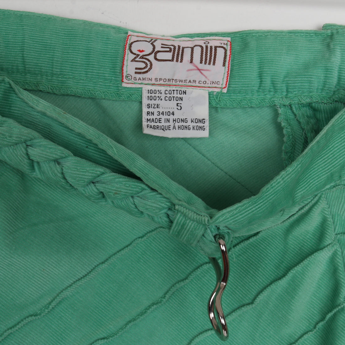 70s Green Corduroy Midi Skirt