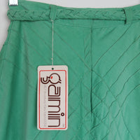 70s Green Corduroy Midi Skirt