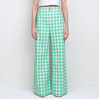 70s Gingham Wide Leg Pants