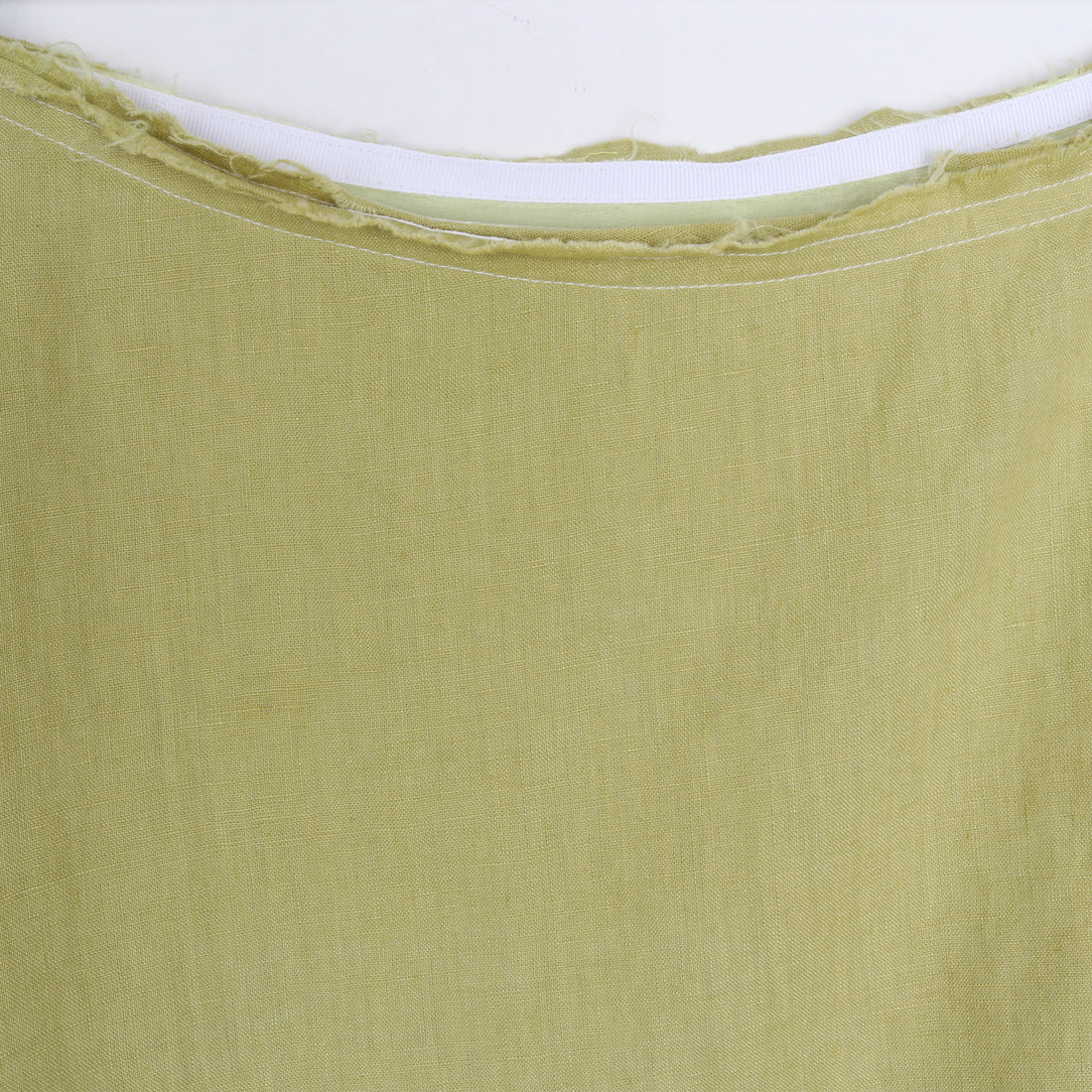 Chartreuse Linen Wrap Skirt L/XL