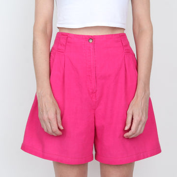 Magenta Linen/Cotton Shorts