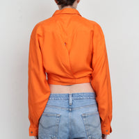 Vintage 80s/90s Isaac Mizrahi Silk Crop Blouse
