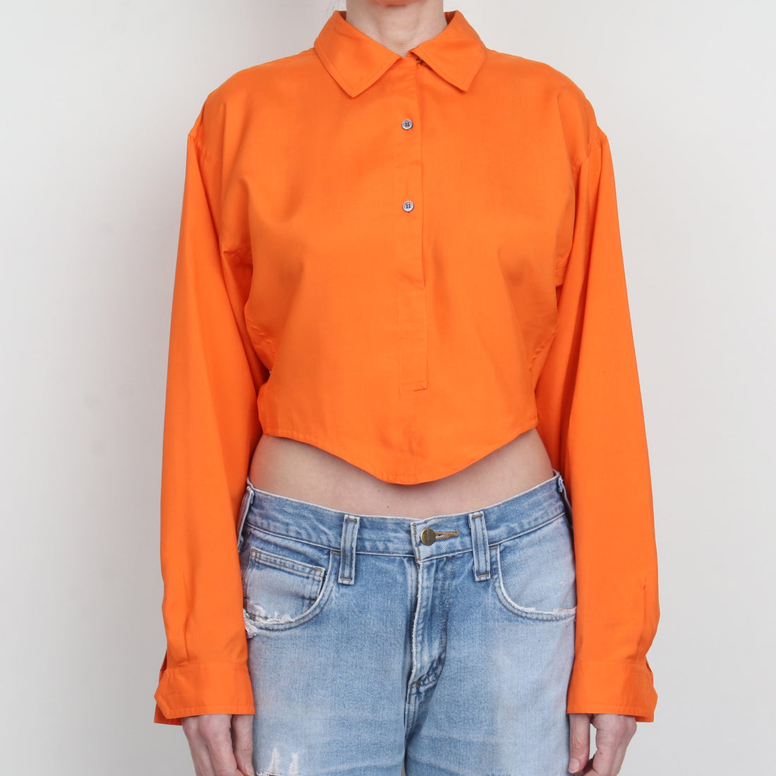 Vintage 80s/90s Isaac Mizrahi Silk Crop Blouse