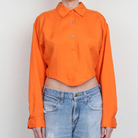 Vintage 80s/90s Isaac Mizrahi Silk Crop Blouse
