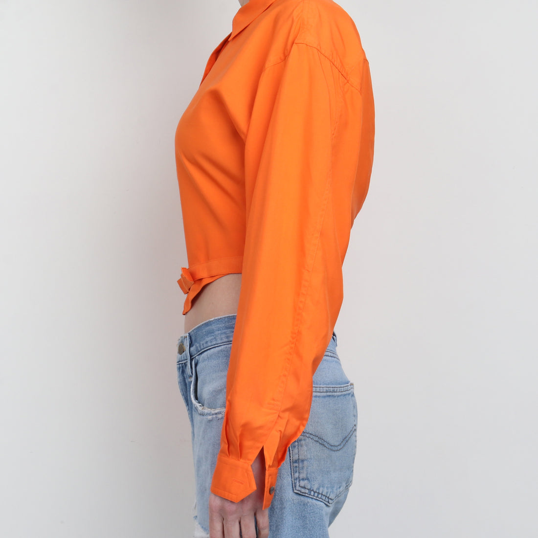 Vintage 80s/90s Isaac Mizrahi Silk Crop Blouse
