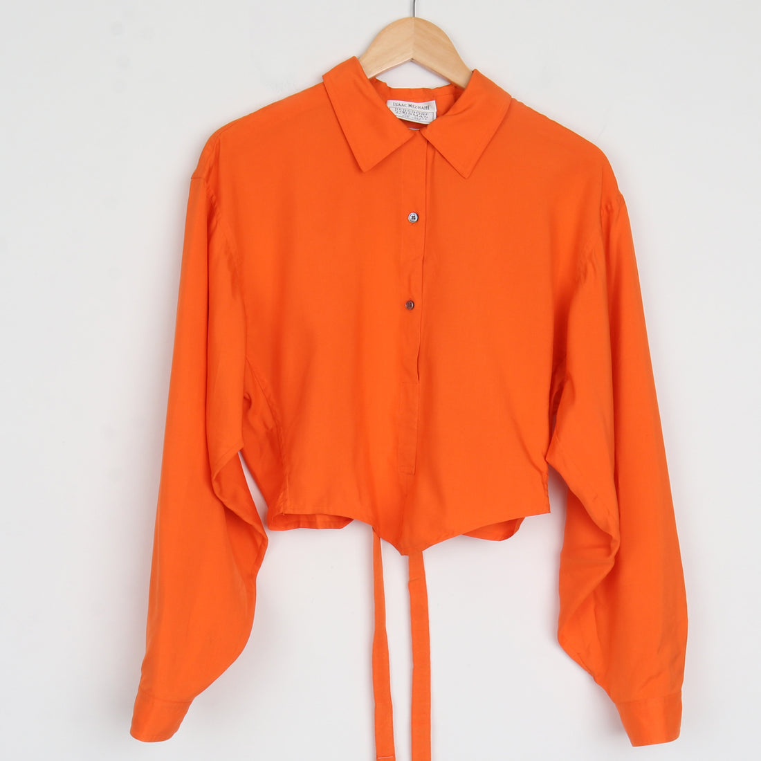 Vintage 80s/90s Isaac Mizrahi Silk Crop Blouse