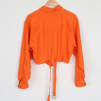 Vintage 80s/90s Isaac Mizrahi Silk Crop Blouse