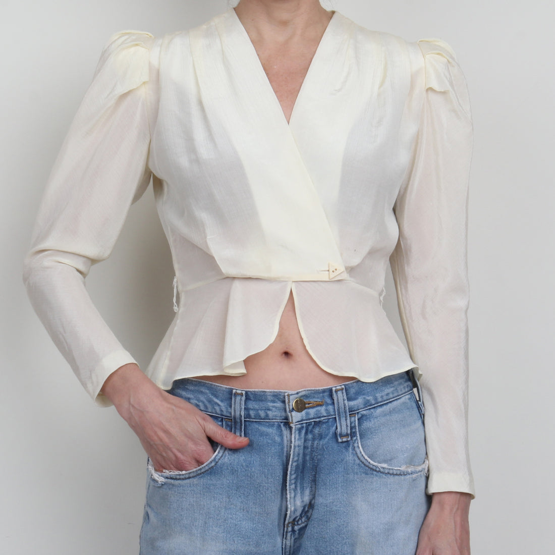 Puff Sleeve Peplum Top