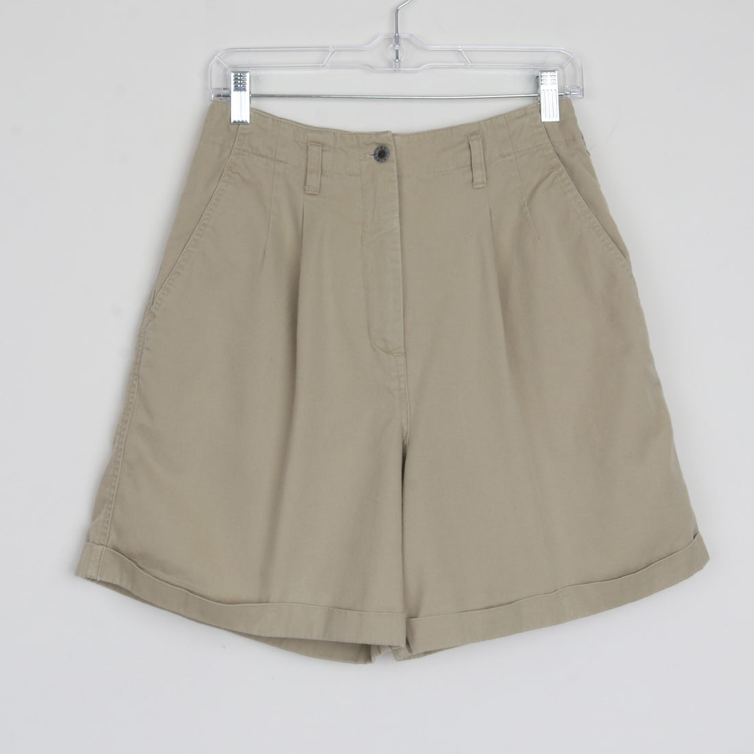 90s Pleated Cotton Shorts