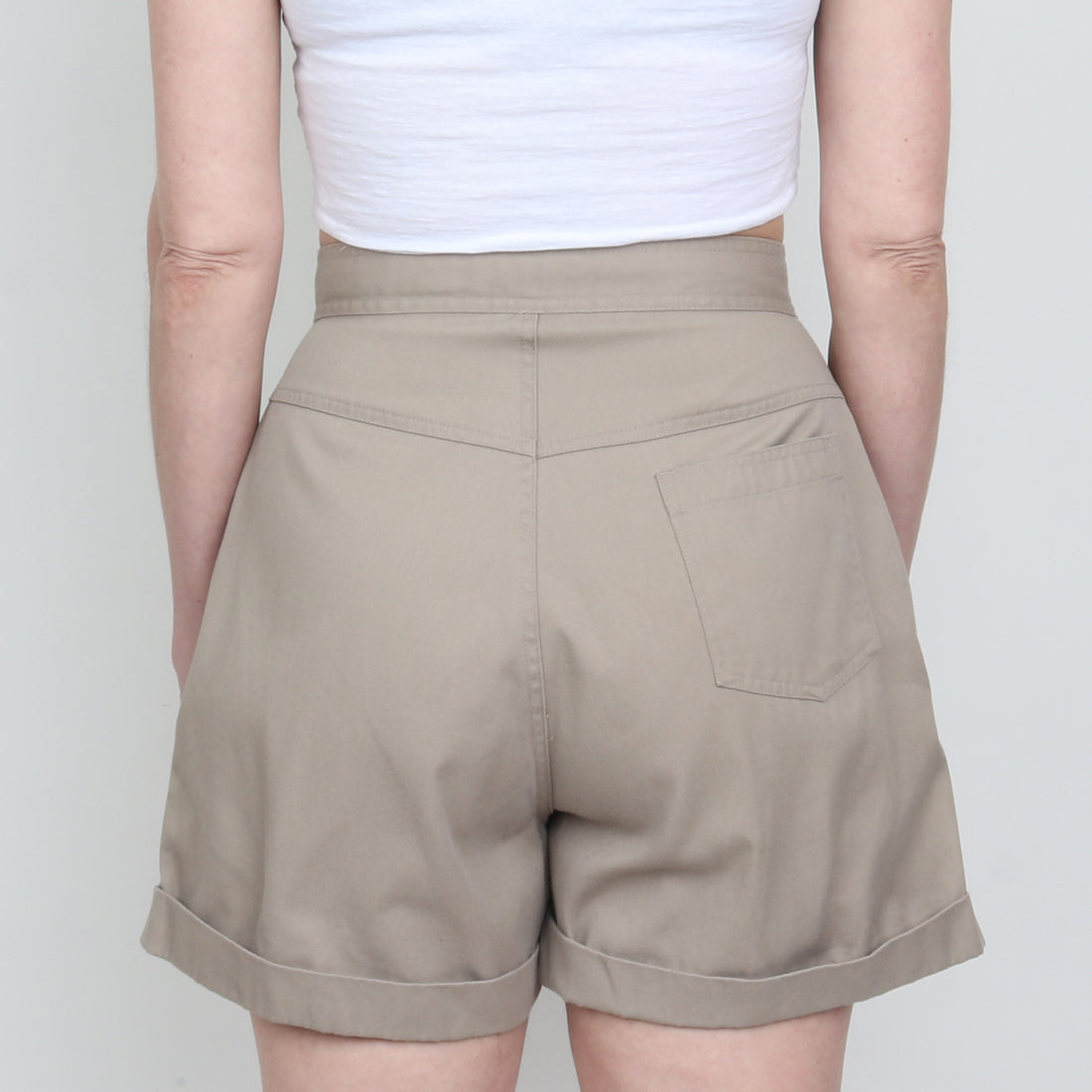 Pleated Khaki Shorts