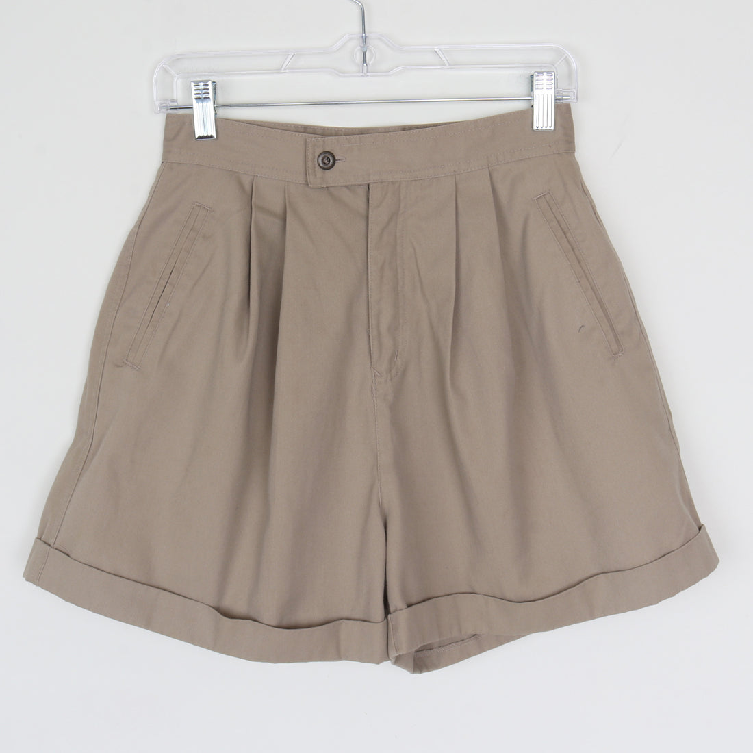 Pleated Khaki Shorts