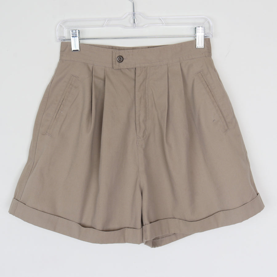 Pleated Khaki Shorts