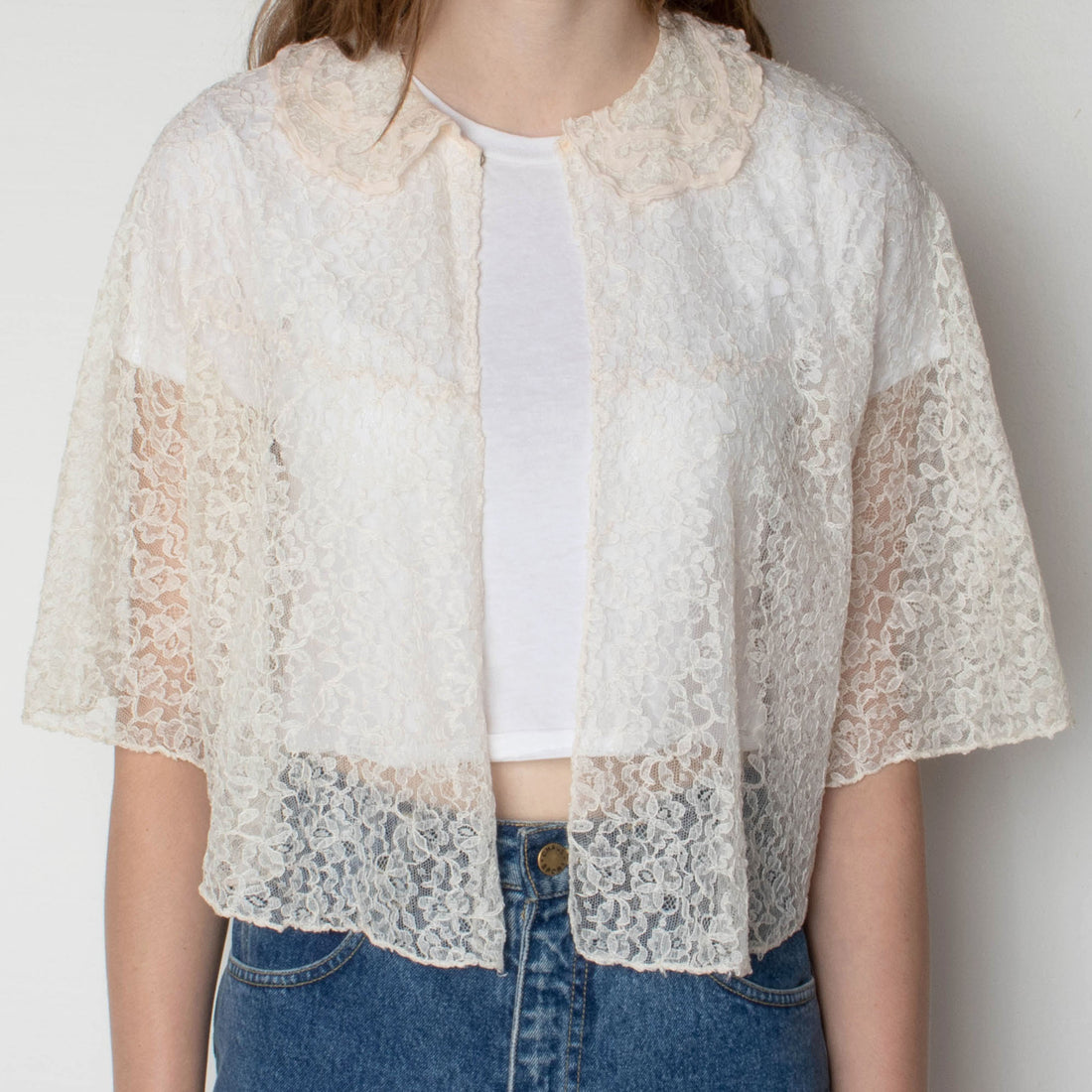 Antique Lace Sheer Crop Top