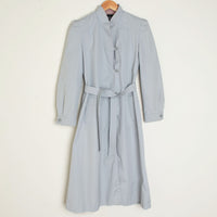 80s Pale Blue Trench Coat