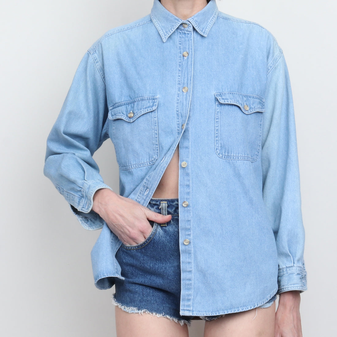 80s Light Denim Shirt